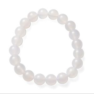 White Agate Stretch Bracelet